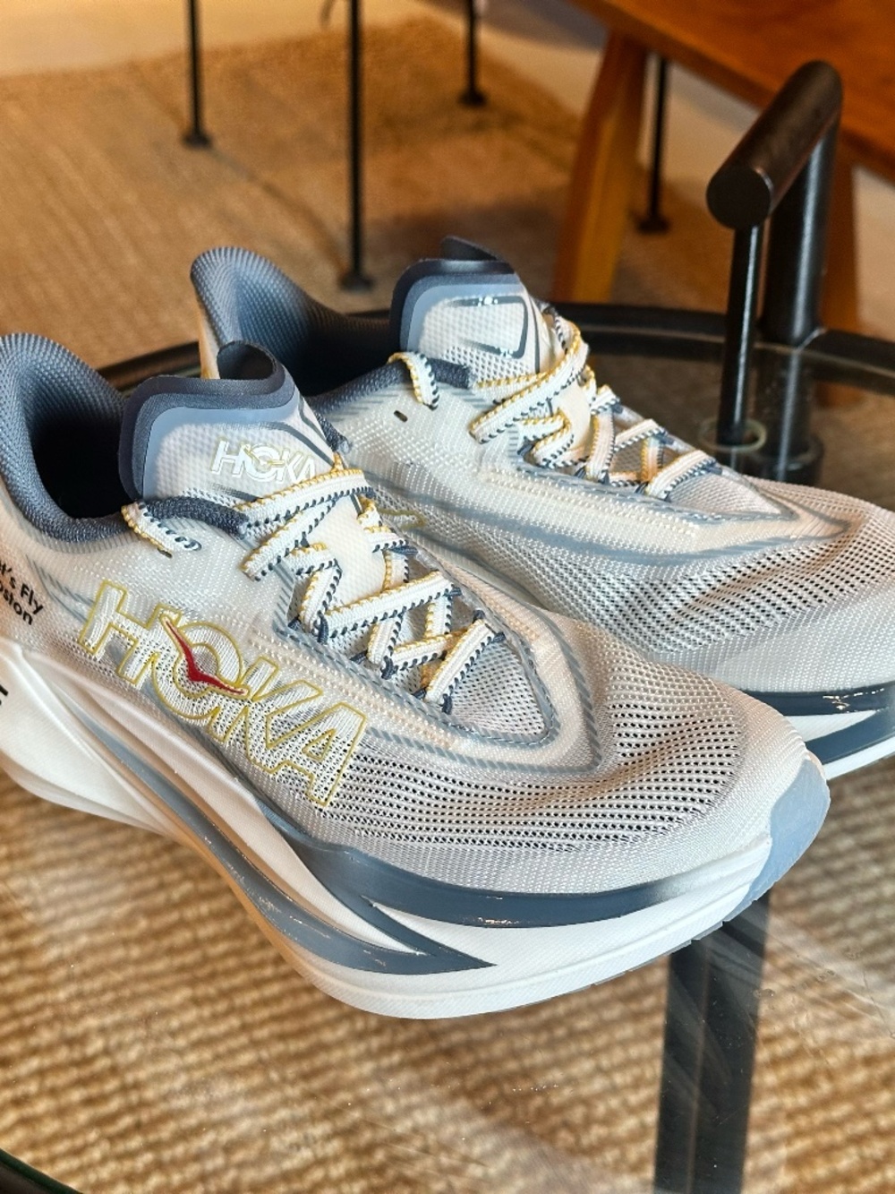 HOKA Cielo X1 3.0 US Men's 5/Women's 6 BRAND NEW * Alabaster / Yellow Gold